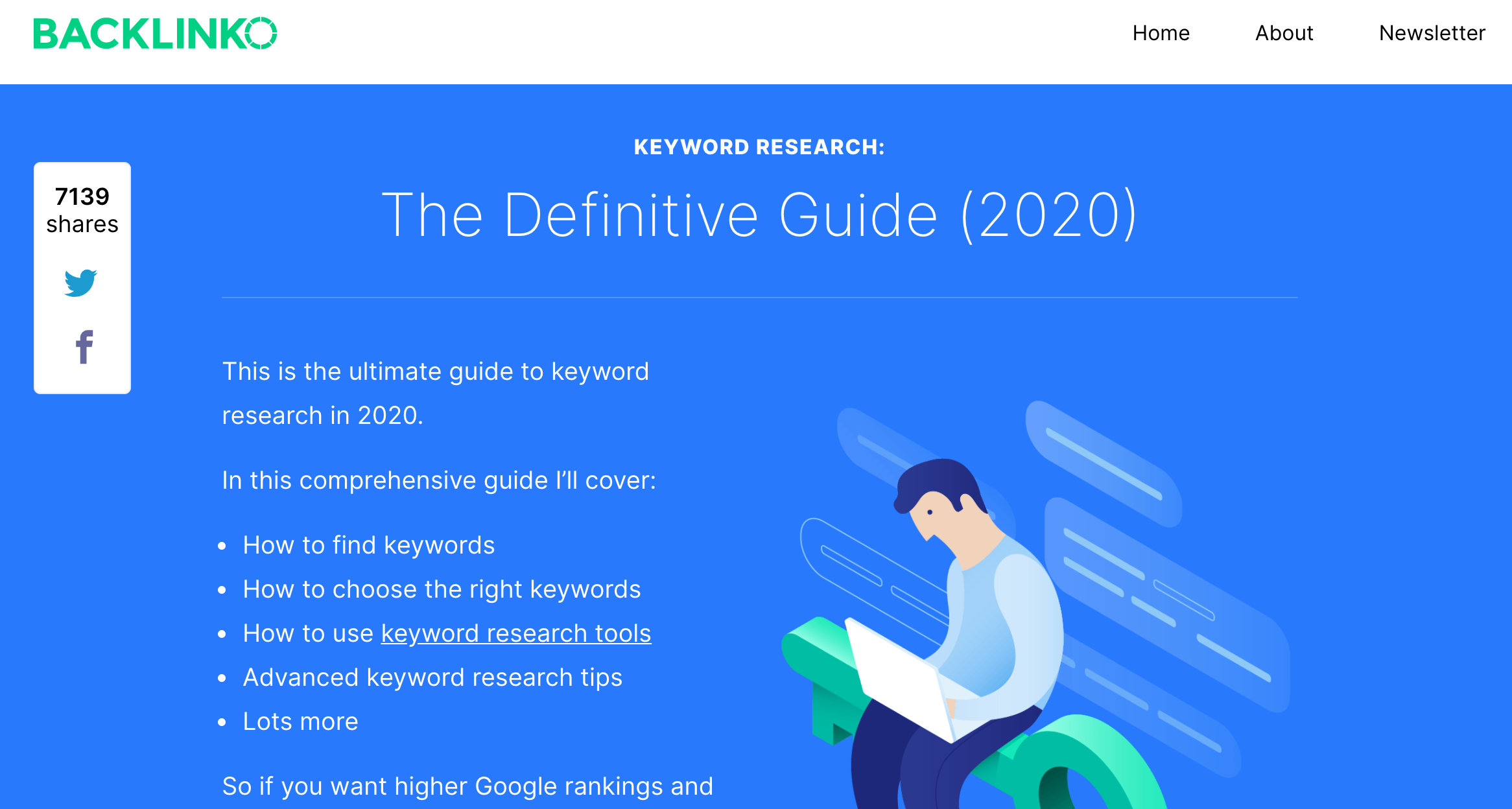 Keyword research article Backlinko