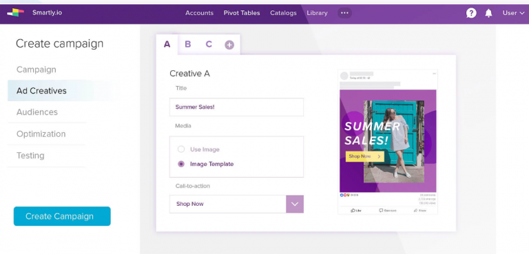 Smartly.io Create Campaign