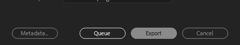 Adobe Premiere Export button