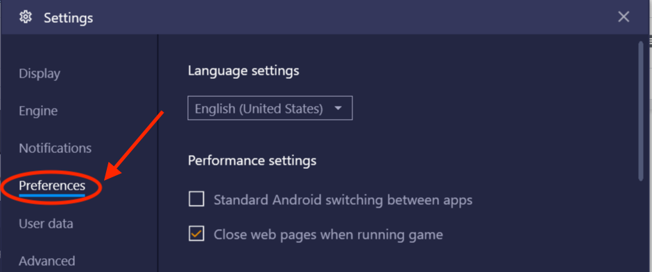 TikTok app settings preferences via Bluestacks. 