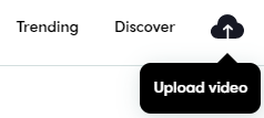 Tik Tok video upload button