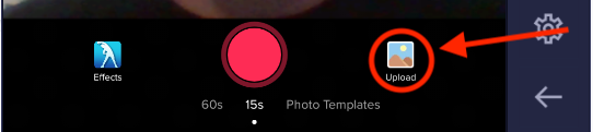 TikTok Upload icon mobile version