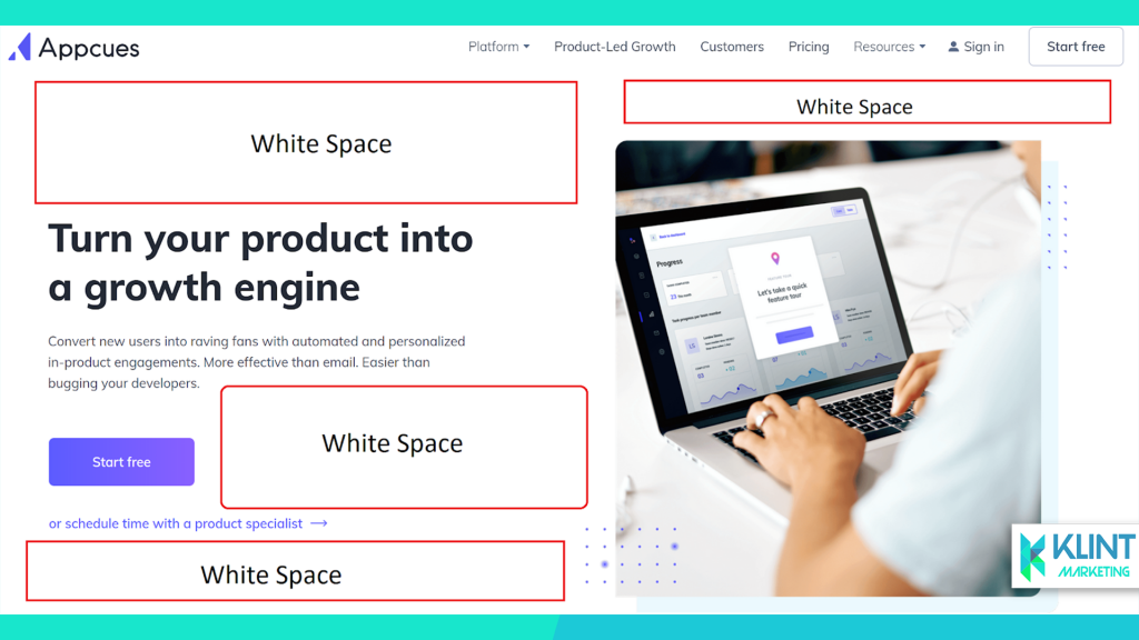 use white space on your landing pages
