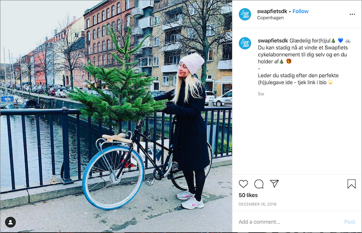 Swap fiets DK instagram post