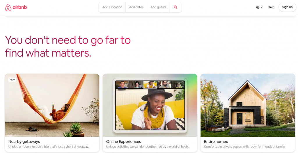 AirBNB Landing Page