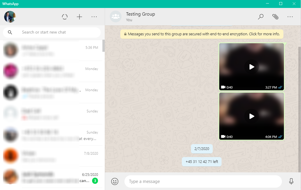 WhatsApp screenshot, desktop app.