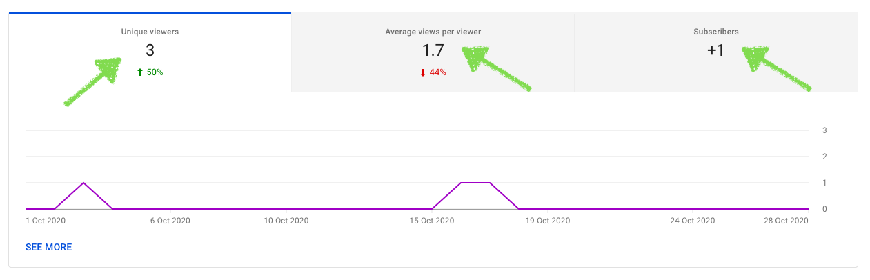 Graphic subscriber views analytics