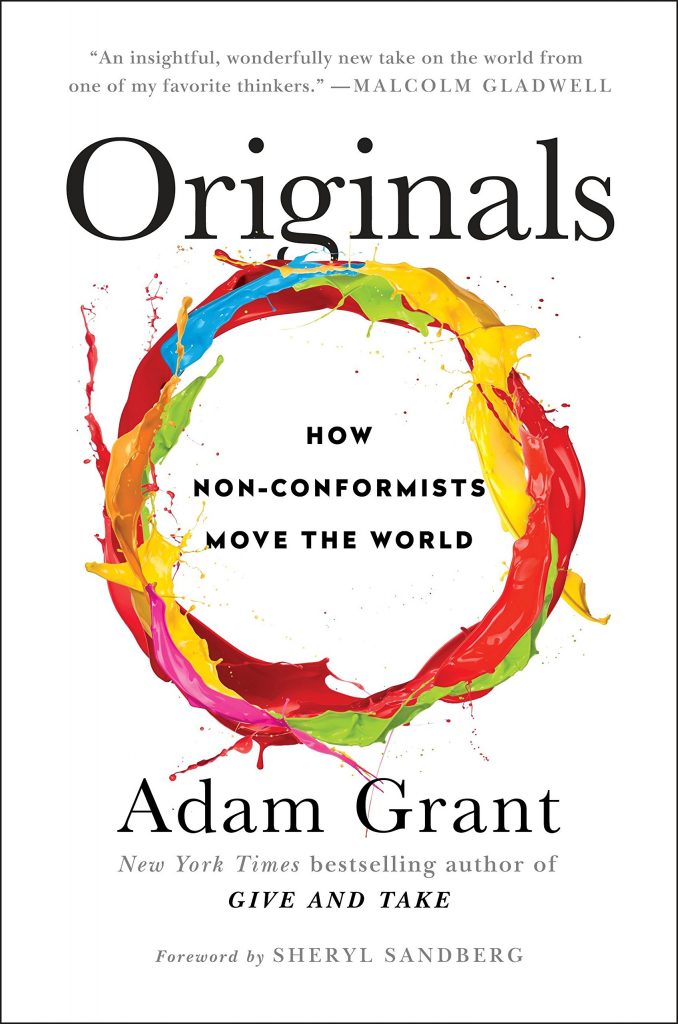 Originals cover, with circle of paint in different colours.