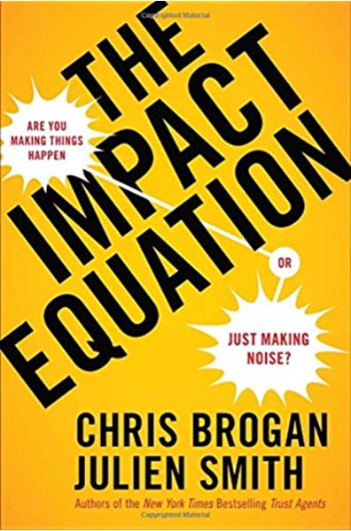 Yellow background of The Impact Equation, black text.