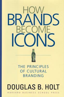 Cover of  How Brands Become Icons, yellow background with drawing of coca cola bottle