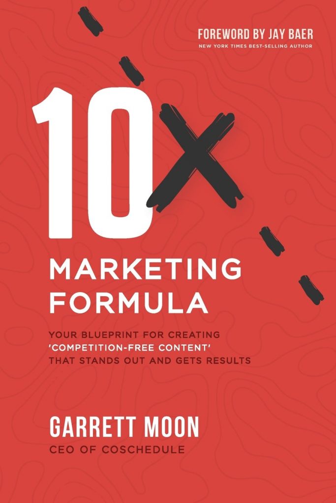 Red cover of digital marketing bok 10 X Marketing Formula.