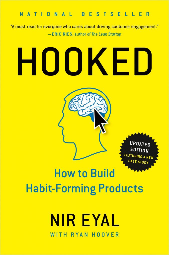 Hooked cover, bright yellow background with graphic of human brain