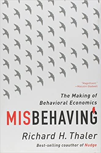 Gray background of Misbehaving Cover with graphic of birds in flight