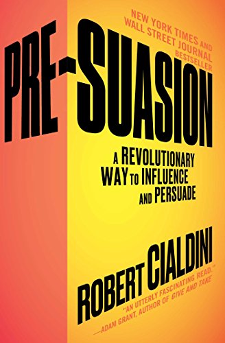 Cover of Pre-suasion, orange and red background with black text