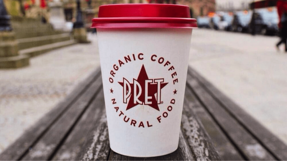 Pret's sustainable marketing: Plant based milk at no extra charge.