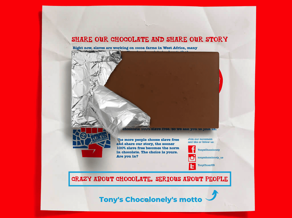 Tony's sustainable marketing: Crazy about chocolate, serious about people.