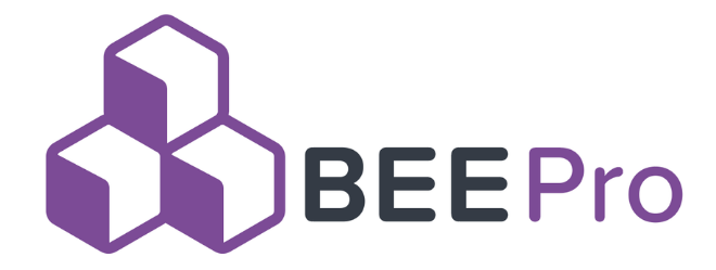 BeePro email newsletter tools  logo - purple squares on white background with black text