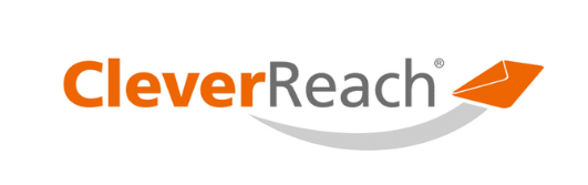 cleverreach email newsletter software  logo - orange and gray text on white background