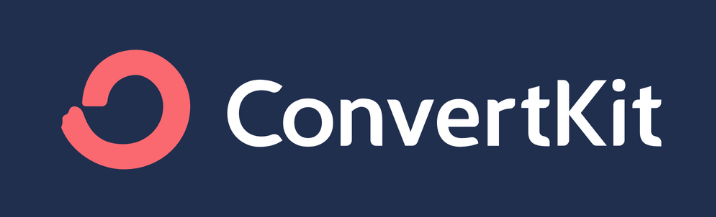 convertkit newsletter tools logo navy background with white text