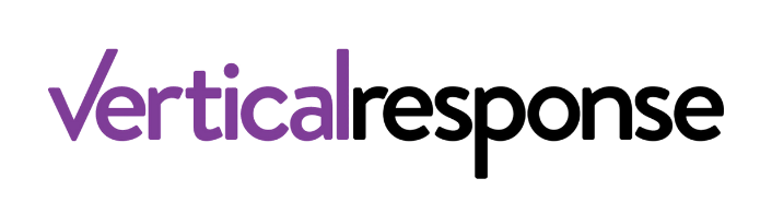 vertical response newsletter tools  logo purple and black text on white background