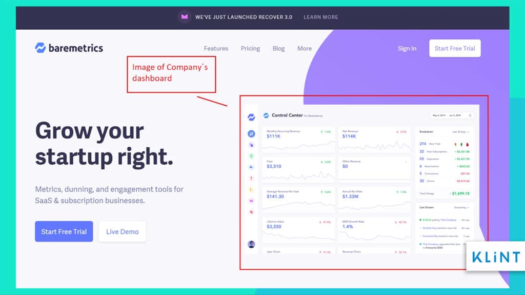 showcase product from insight landing page example