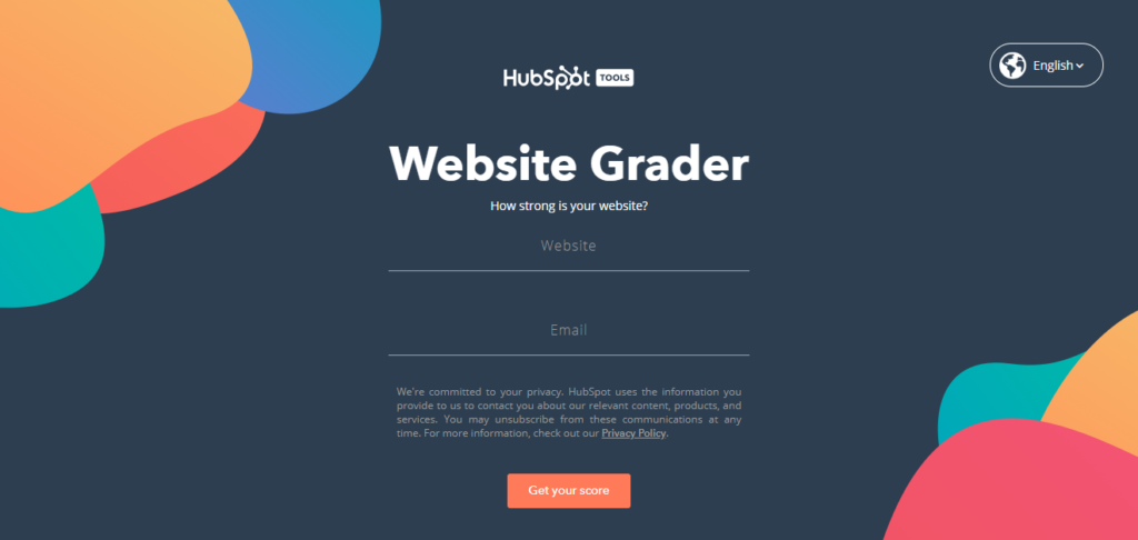 Website Grader webpage