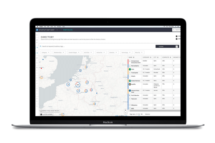 Laptop depicting DataScouts suite of data analysis tools