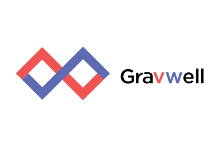 Gravwell's purple and red logo to the left of Gravwell text in black, purple and red.