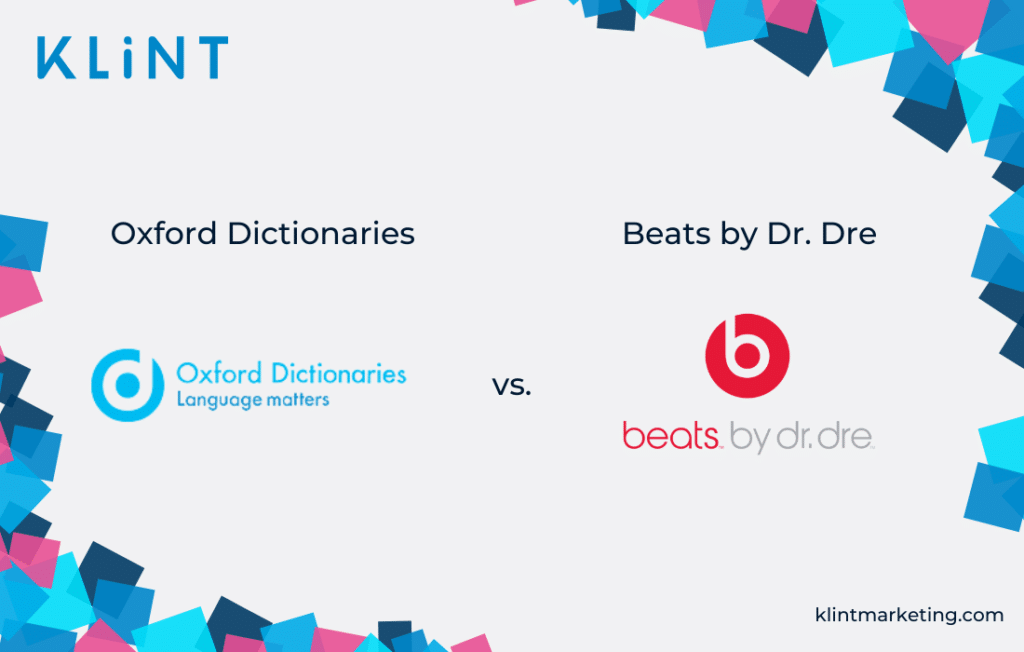 Oxford Dictionaries vs. Beats by Dr. Dre logo