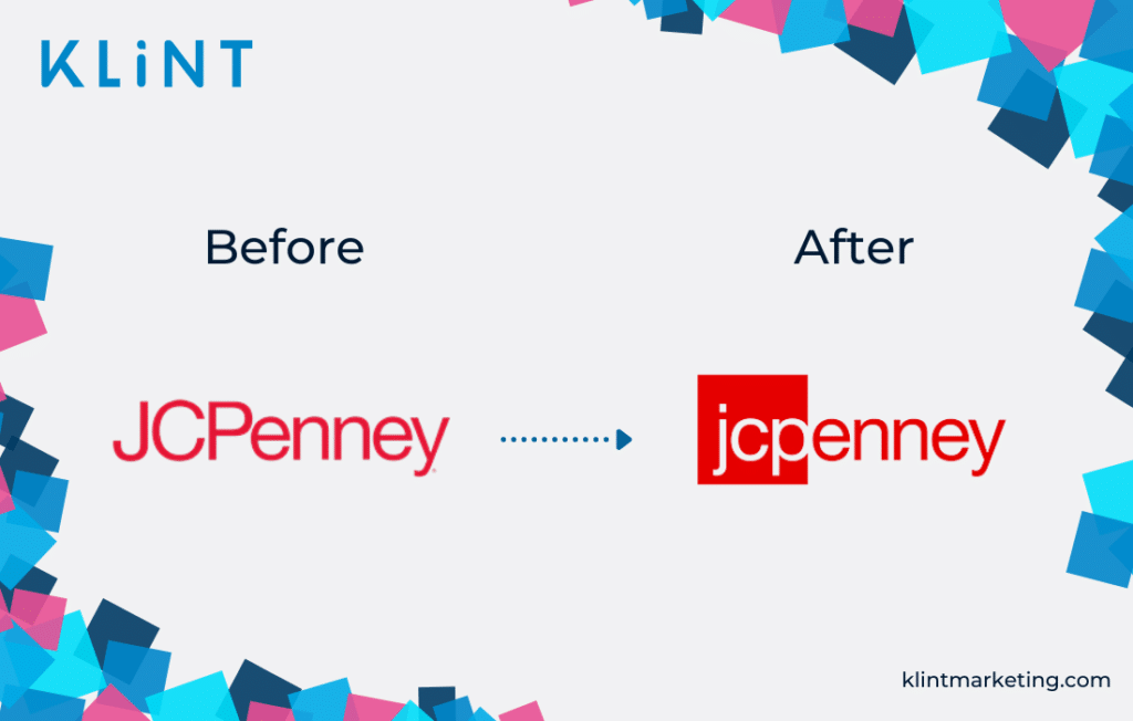 JCPenney rebranding before and after
