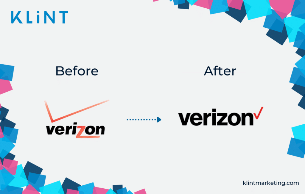 Verizon rebranding before and after