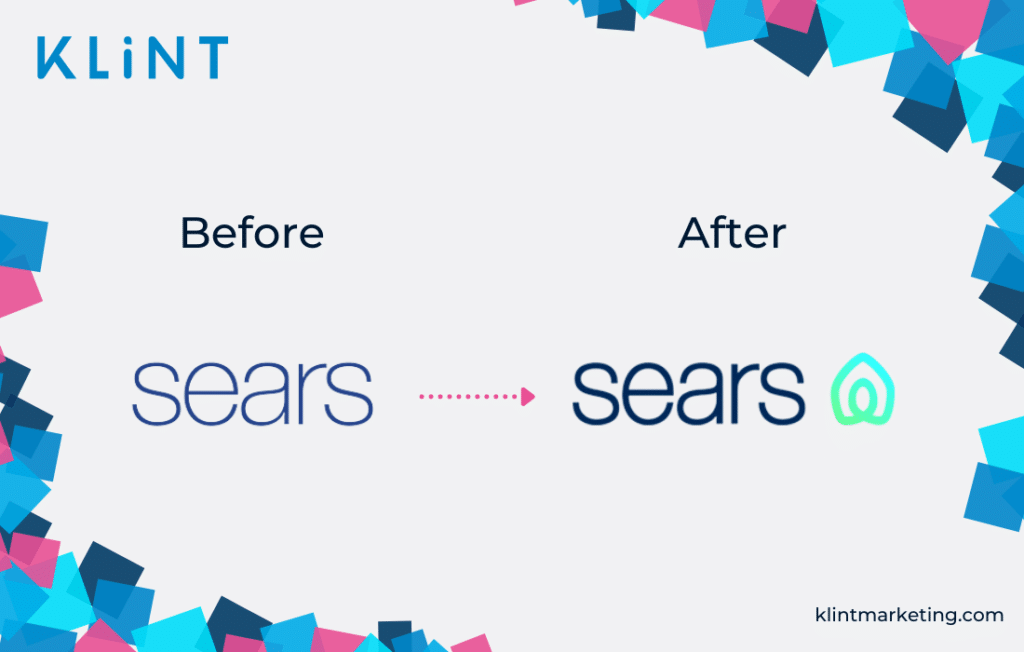 Sears rebranding before and after