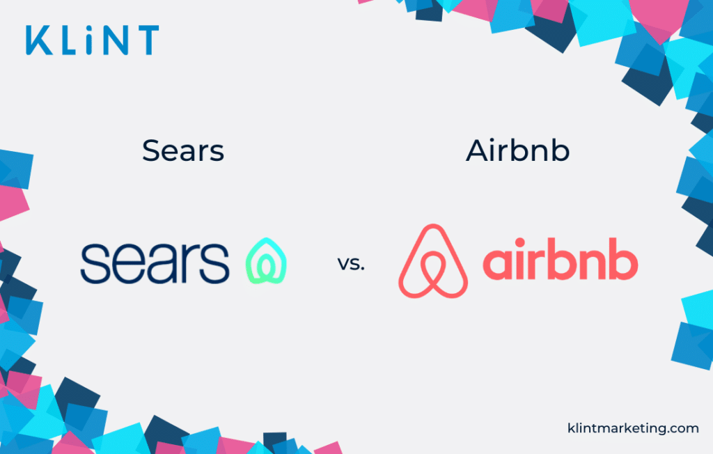 Sears vs. Airbnb logo