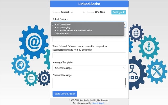Picture shows Linked Assist Dashboard.