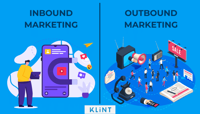 outbound and inbound marketing infographic Growth Hacking