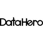 A picture of DataHero's logo with black text on white background.