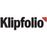 A picture of Klipfolio's logo with black font on white background.